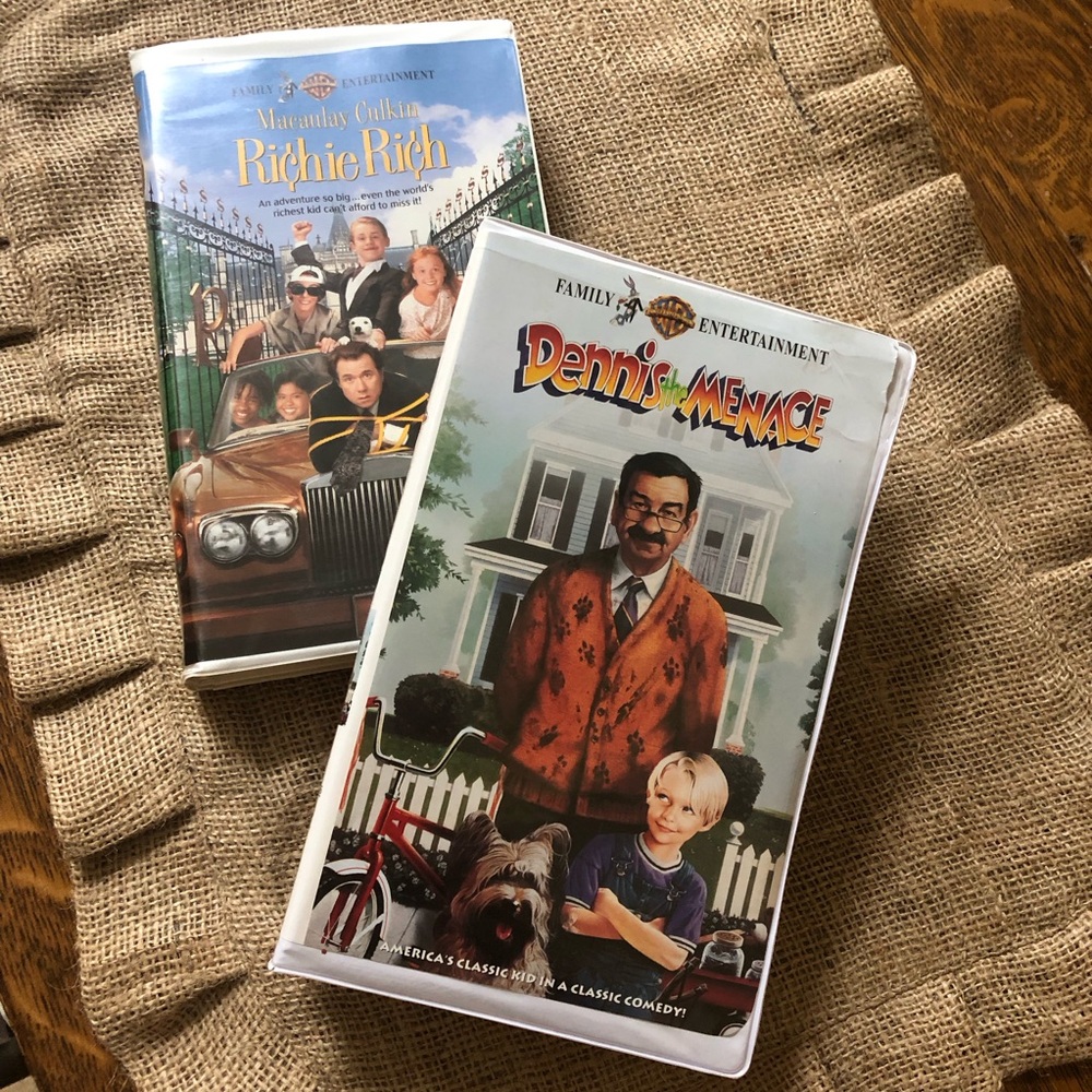 ‘Richie Rich’ and ‘Dennis the Menace’ VHS Tapes - Set of 2️⃣